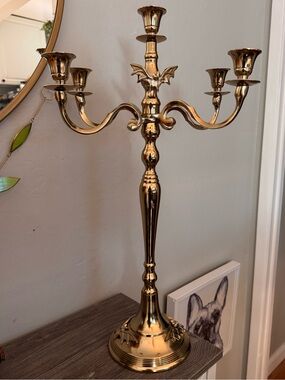 Viral Martha Stewart gold bat Metal 5-Arm Candelabra